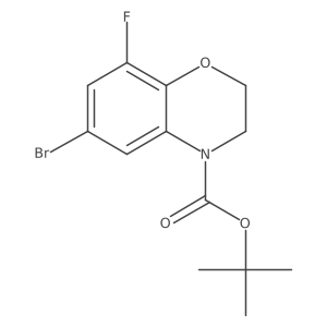 tert-butyl 6-bromo-8-fluoro-3,4-dihydro-2H-1,4-benzoxazine-4-carboxylate Structure