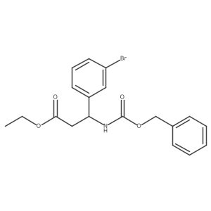 Ethyl 3-{[(benzyloxy)carbonyl]amino}-3-(3-bromophenyl)propanoate结构式
