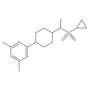 N-[1-(4,6-dimethylpyrimidin-2-yl)piperidin-4-yl]-N-methylcyclopropanesulfonamide Structure