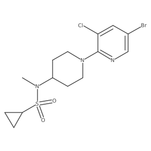 N-[1-(5-bromo-3-chloropyridin-2-yl)piperidin-4-yl]-N-methylcyclopropanesulfonamide结构式