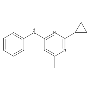 2-cyclopropyl-6-methyl-N-phenylpyrimidin-4-amine Structure