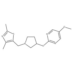 2-({1-[(2,4-Dimethyl-1,3-thiazol-5-yl)methyl]pyrrolidin-3-yl}oxy)-5-methoxypyrimidine结构式