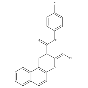 (3Z)-N-(4-chlorophenyl)-3-(hydroxyimino)-1H,2H,3H-naphtho[2,1-b]pyran-2-carboxamide Structure