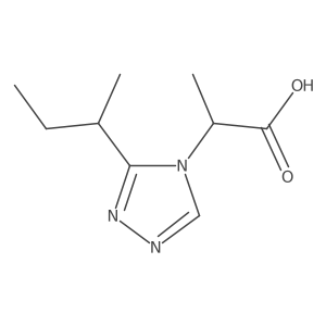 2-(3-(sec-Butyl)-4H-1,2,4-triazol-4-yl)propanoic acid Structure