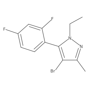 4-bromo-5-(2,4-difluorophenyl)-1-ethyl-3-methyl-1H-pyrazole Structure