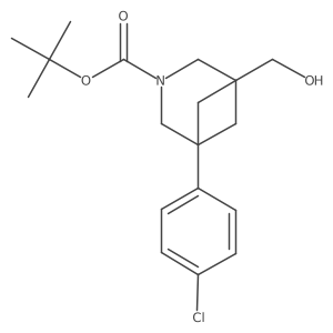 Tert-butyl 1-(4-chlorophenyl)-5-(hydroxymethyl)-3-azabicyclo[3.1.1]heptane-3-carboxylate结构式