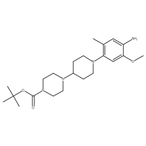 Tert-butyl 4-(1-(4-amino-5-methoxy-2-methylphenyl)piperidin-4-yl)piperazine-1-carboxylate结构式