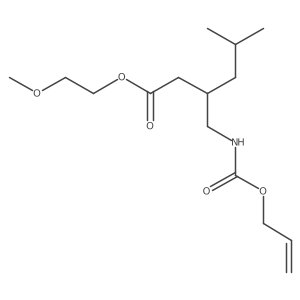 2-methoxyethyl (3S)-5-methyl-3-({[(prop-2-en-1-yloxy)carbonyl]amino}methyl)hexanoate结构式