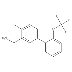 (4-Methyl-2'-(trifluoromethoxy)-[1,1'-biphenyl]-3-yl)methanamine结构式