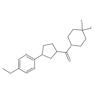 2-[3-(4,4-Difluoropiperidine-1-carbonyl)pyrrolidin-1-yl]-5-methoxypyrimidine Structure