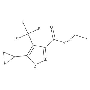 Ethyl 5-cyclopropyl-4-(trifluoromethyl)-1H-pyrazole-3-carboxylate Structure