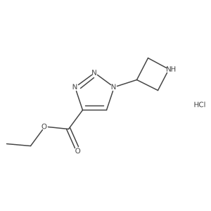 Ethyl 1-(azetidin-3-YL)-1H-1,2,3-triazole-4-carboxylate hydrochloride结构式