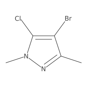 4-bromo-5-chloro-1,3-dimethyl-1H-pyrazole结构式