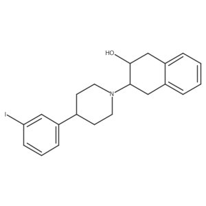 rel-(2R,3R)-1,2,3,4-Tetrahydro-3-[4-(3-iodophenyl)-1-piperidinyl]-2-naphthalenol结构式