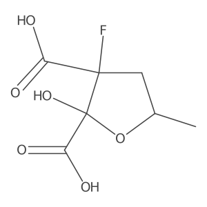 3-Fluorotetrahydro-2-hydroxy-5-methyl-2,3-furandicarboxylic acid Structure