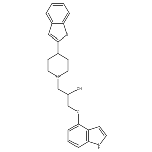 (S)-1-(1H-indol-4-yloxy)-3-(4-(benzo[b]thiophen-2-yl)piperidin-1-yl)propan-2-ol Structure