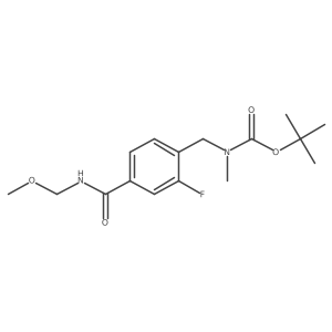 Tert-butyl (2-fluoro-4-((methoxymethyl)carbamoyl)benzyl)(methyl)carbamate Structure