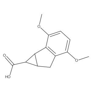Cycloprop[a]indene-1-carboxylic acid, 1,1a,6,6a-tetrahydro-2,5-dimethoxy-, (1I+/-,1aI(2),6aI(2))-结构式