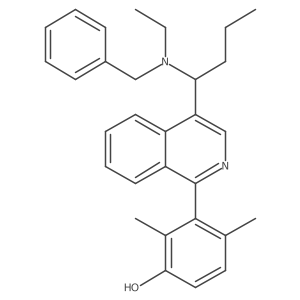 3-[4-[1-[Benzyl(ethyl)amino]butyl]isoquinolin-1-yl]-2,4-dimethylphenol Structure