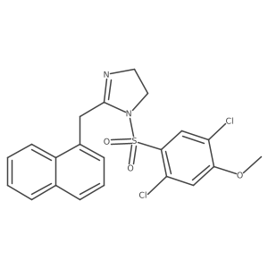 1-(2,5-dichloro-4-methoxybenzenesulfonyl)-2-[(naphthalen-1-yl)methyl]-4,5-dihydro-1H-imidazole结构式