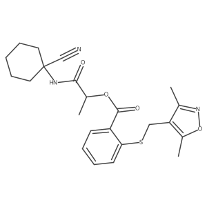 1-[(1-Cyanocyclohexyl)carbamoyl]ethyl 2-{[(3,5-dimethyl-1,2-oxazol-4-YL)methyl]sulfanyl}benzoate Structure