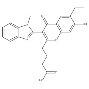 4-(6-ethyl-7-hydroxy-3-(1-methyl-1H-benzo[d]imidazol-2-yl)-4-oxo-4H-chromen-2-yl)butanoic acid Structure