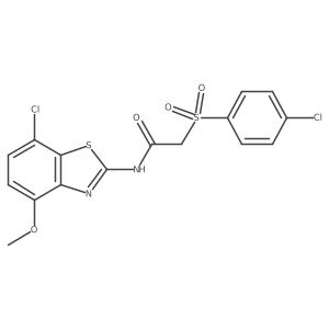 N-(7-chloro-4-methoxybenzo[d]thiazol-2-yl)-2-((4-chlorophenyl)sulfonyl)acetamide Structure
