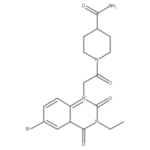 1-[2-(6-bromo-3-ethyl-2,4-dioxo-4aH-quinazolin-1-ium-1-yl)acetyl]piperidine-4-carboxamide Structure