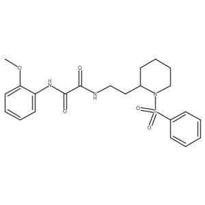 N1-(2-methoxyphenyl)-N2-(2-(1-(phenylsulfonyl)piperidin-2-yl)ethyl)oxalamide Structure