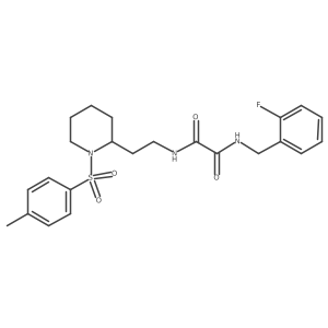N1-(2-fluorobenzyl)-N2-(2-(1-tosylpiperidin-2-yl)ethyl)oxalamide Structure