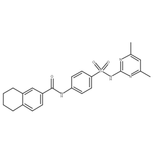 N-(4-(N-(4,6-dimethylpyrimidin-2-yl)sulfamoyl)phenyl)-5,6,7,8-tetrahydronaphthalene-2-carboxamide结构式