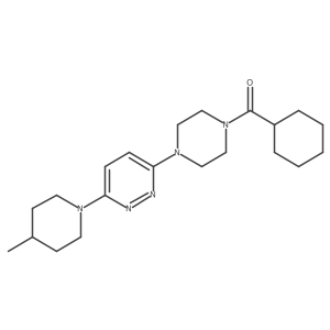 Cyclohexyl(4-(6-(4-methylpiperidin-1-yl)pyridazin-3-yl)piperazin-1-yl)methanone Structure
