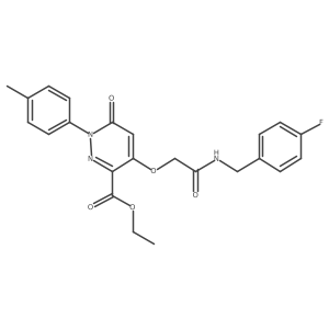 Ethyl 4-(2-((4-fluorobenzyl)amino)-2-oxoethoxy)-6-oxo-1-(p-tolyl)-1,6-dihydropyridazine-3-carboxylate Structure