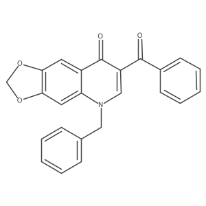 7-benzoyl-5-benzyl-2H,5H,8H-[1,3]dioxolo[4,5-g]quinolin-8-one结构式