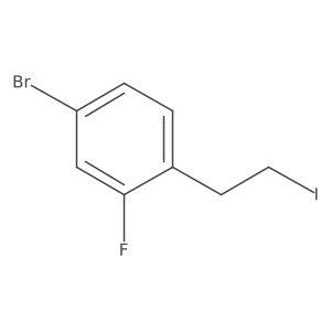 4-Bromo-1-(2-iodo-ethyl)-2-fluoro-benzene结构式