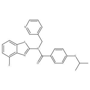 N-(4-fluorobenzo[d]thiazol-2-yl)-4-(isopropylthio)-N-(pyridin-3-ylmethyl)benzamide Structure