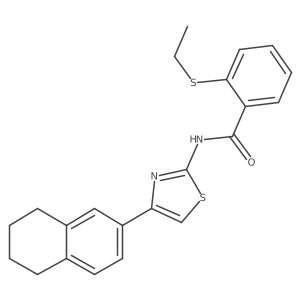 2-(ethylthio)-N-(4-(5,6,7,8-tetrahydronaphthalen-2-yl)thiazol-2-yl)benzamide Structure