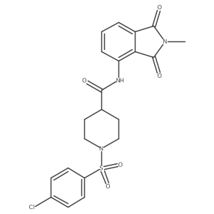 1-((4-chlorophenyl)sulfonyl)-N-(2-methyl-1,3-dioxoisoindolin-4-yl)piperidine-4-carboxamide Structure