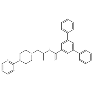 N-[1-Methyl-2-[4-(2-pyrimidinyl)-1-piperazinyl]ethyl]-2,6-diphenyl-4-pyridinecarboxamide Structure