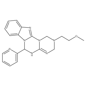 2-(2-methoxyethyl)-6-(pyridin-2-yl)-2,3,4,6-tetrahydro-1H-benzo[4,5]imidazo[1,2-a][1,3,5]triazino[1,2-c][1,3,5]triazine Structure