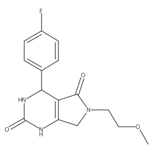 4-(4-fluorophenyl)-6-(2-methoxyethyl)-3,4,6,7-tetrahydro-1H-pyrrolo[3,4-d]pyrimidine-2,5-dione Structure