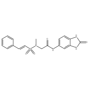 2-(N-methyl-2-phenylethenesulfonamido)-N-(2-oxo-2,3-dihydro-1H-1,3-benzodiazol-5-yl)acetamide结构式