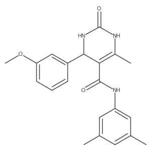 N-(3,5-dimethylphenyl)-4-(3-methoxyphenyl)-6-methyl-2-oxo-1,2,3,4-tetrahydropyrimidine-5-carboxamide结构式