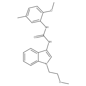 1-(2-methoxy-5-methylphenyl)-3-(1-(2-methoxyethyl)-1H-indol-3-yl)urea Structure