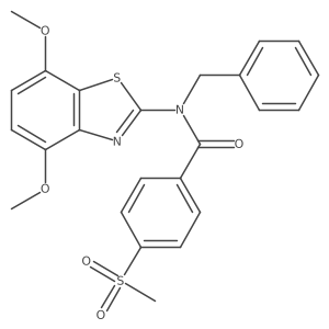 N-benzyl-N-(4,7-dimethoxybenzo[d]thiazol-2-yl)-4-(methylsulfonyl)benzamide结构式