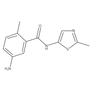 5-amino-2-methyl-N-(2-methyl-1,3-thiazol-5-yl)benzamide结构式