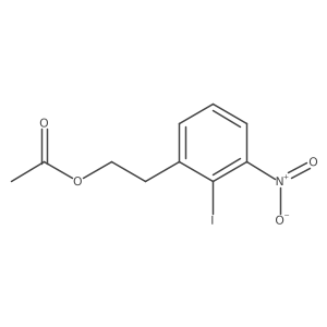 Benzeneethanol, 2-iodo-3-nitro-, 1-acetate Structure