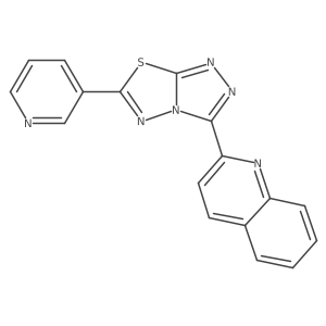 2-[6-(3-Pyridinyl)[1,2,4]triazolo[3,4-b][1,3,4]thiadiazol-3-yl]quinoline Structure