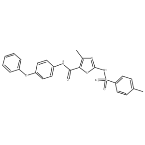 4-methyl-2-(4-methylphenylsulfonamido)-N-(4-phenoxyphenyl)thiazole-5-carboxamide Structure