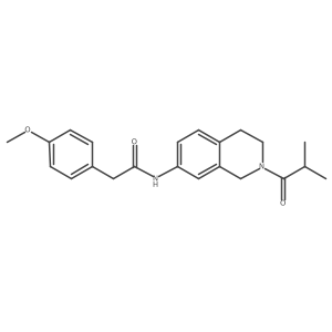 N-(2-isobutyryl-1,2,3,4-tetrahydroisoquinolin-7-yl)-2-(4-methoxyphenyl)acetamide Structure